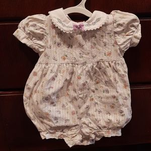 Vintage carters baby girl floral bubble 6/9 mo